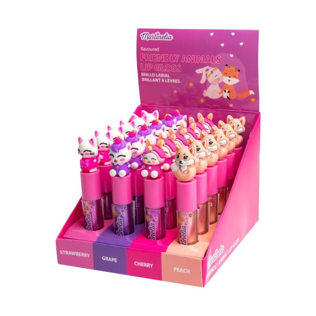 Lip Gloss Friendly Animals Assorted - Medaid International