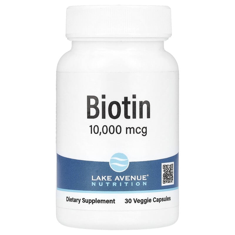 Lake Avenue Nutrition, Biotin, 10,000 mcg, 30 Veggie Capsules - Medaid International