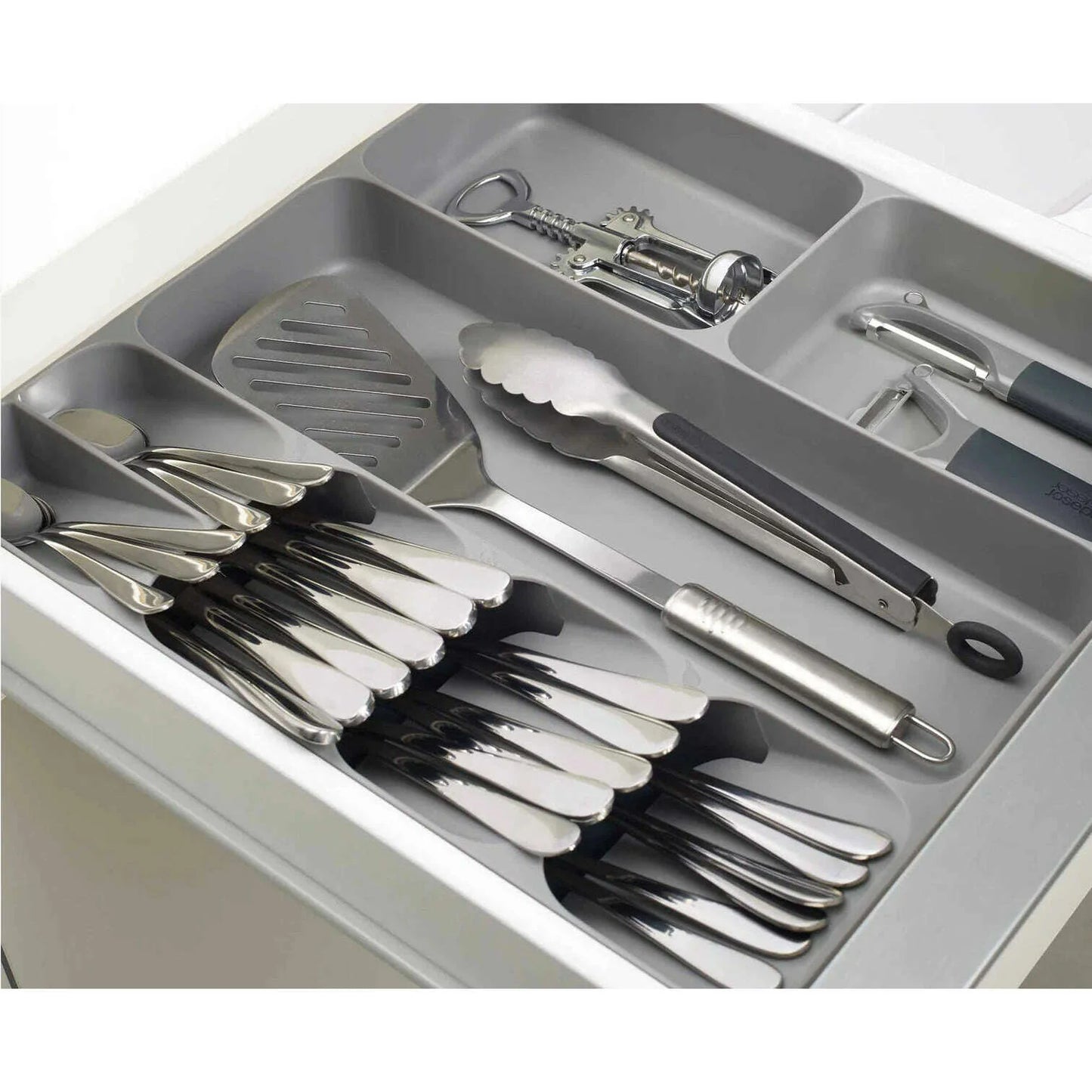 DrawerStore‚Ñ¢ Grey Cutlery, Utensil & Gadget Organiser - Medaid International