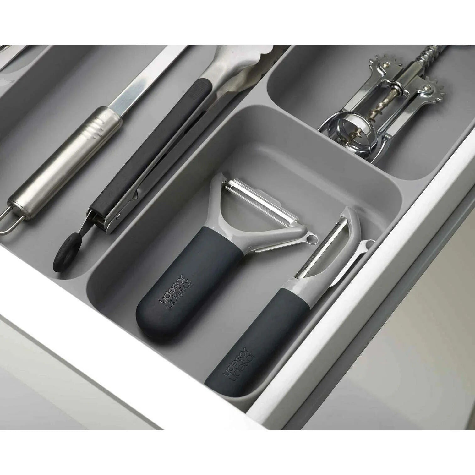 DrawerStore‚Ñ¢ Grey Cutlery, Utensil & Gadget Organiser - Medaid International