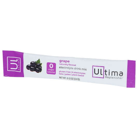 Ultima replenisher grape electrolyte powdered packet, 0.12 OZ - Singles - 3G each - Medaid - Lebanon