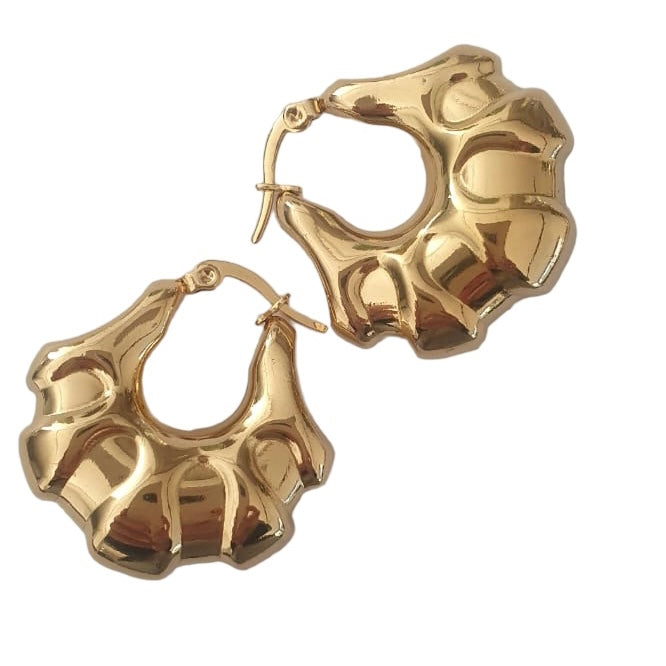 Golden drops earrings accessory #4028 - Medaid International