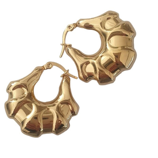 Golden drops earrings accessory #4028 - Medaid International