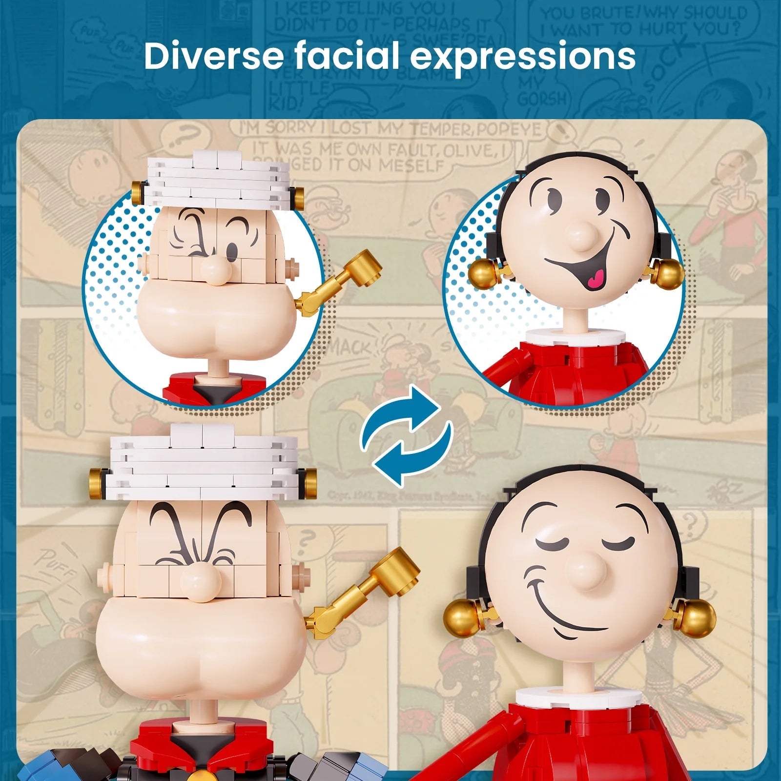 POPEYE·WITH OLIVER Brick Figures By Pantasy - Medaid International