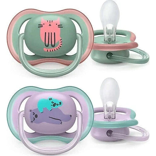 avent 2 ultra soft deco soothers 6-18m - mix 085/19