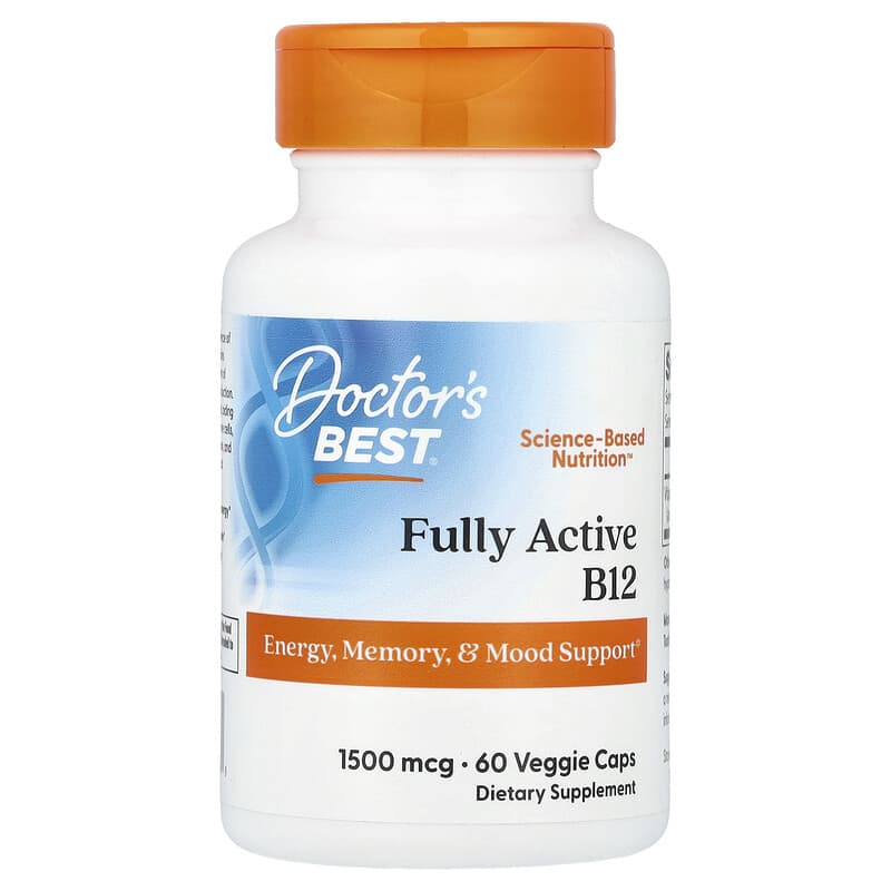 Doctor's Best, Fully Active B12, 1,500 mcg, 60 Veggie Caps - Medaid International