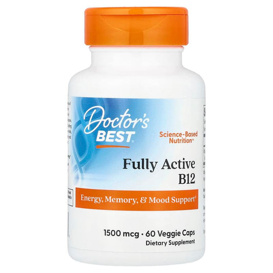 Doctor's Best, Fully Active B12, 1,500 mcg, 60 Veggie Caps - Medaid International