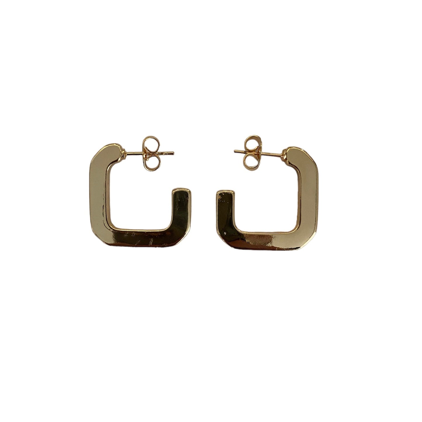 Golden square shaped earrings accessory #4040 - Medaid International