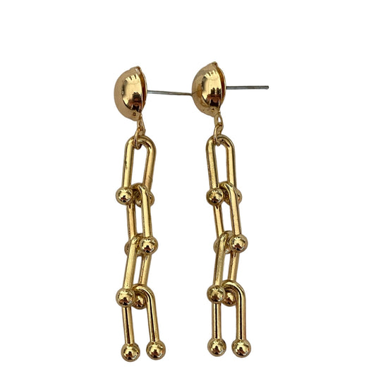 Golden link earrings accessory #4031 - Medaid International