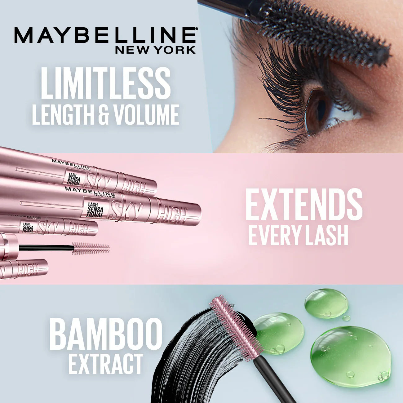 Maybelline New York Lash Sensational Sky High Mascara - Volumizing & Lengthening Black - Medaid International