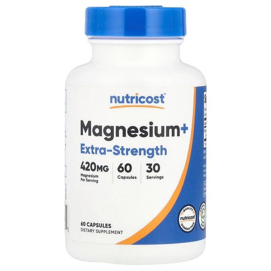 Nutricost, Magnesium+, Extra Strength, 420 mg, 60 Capsules - Medaid International