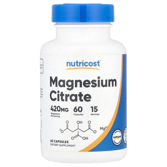 Nutricost, Magnesium Citrate, 420 mg, 60 Capsules - Medaid International