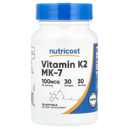 Nutricost, Vitamin K2 MK-7, 100 mcg, 30 Softgels - Medaid International