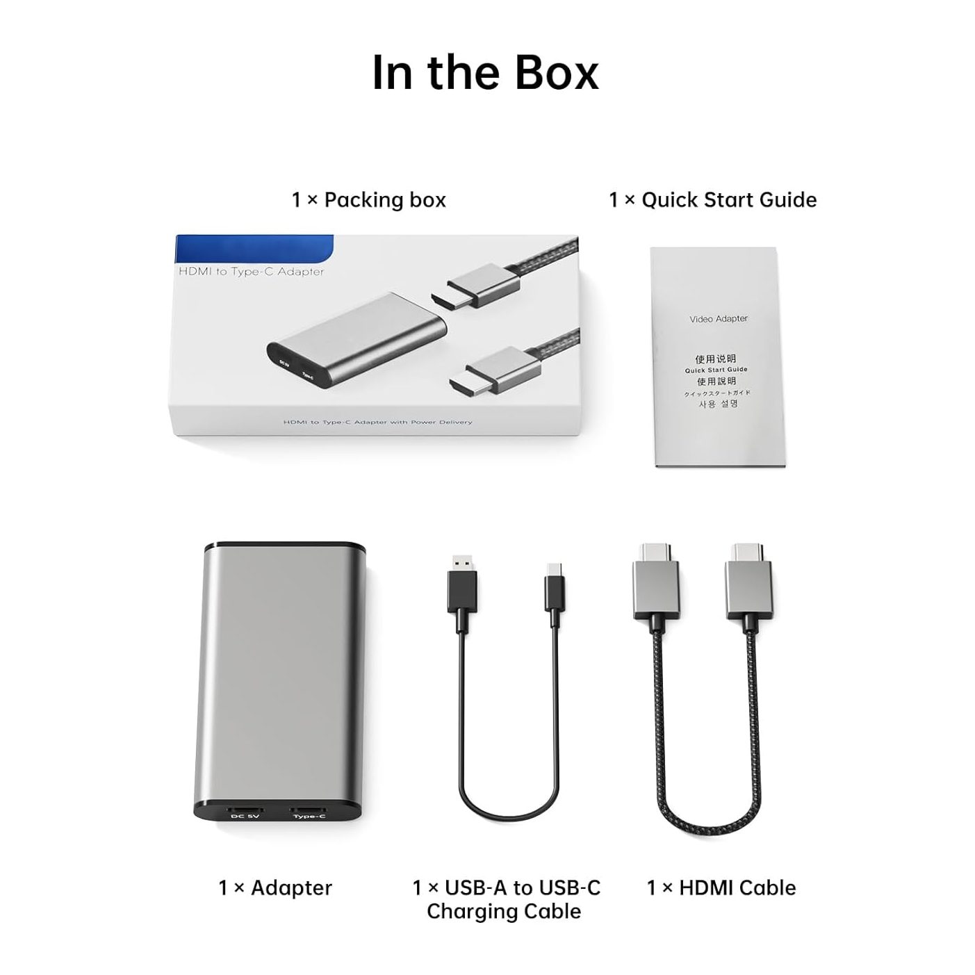 HDMI to Type-C and charging adapter for AR Glasses - Medaid International