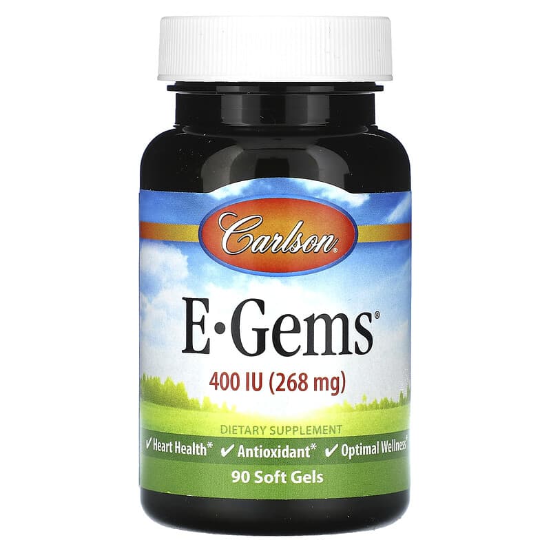 Carlson, E-Gems, 268 mg (400 IU), 90 Soft Gels - Medaid International