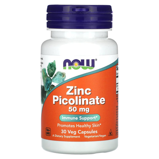 NOW Foods, Zinc Picolinate, 50 mg, 30 Veg Capsules - Medaid International