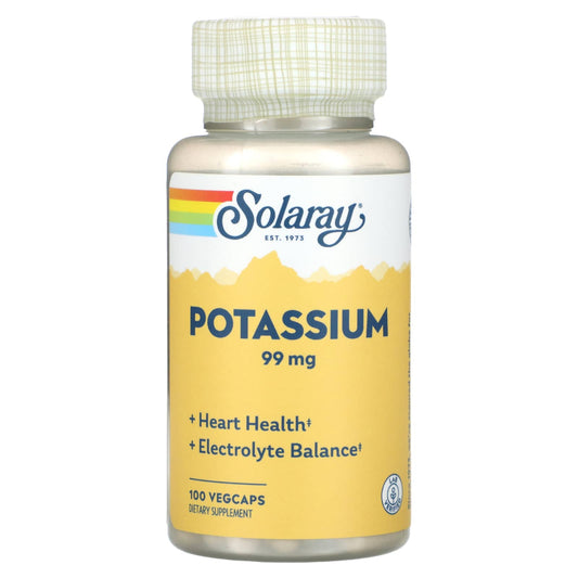 Solaray, Potassium, 99 mg, 100 VegCaps - Medaid International