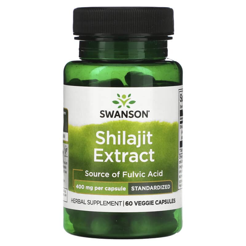 Swanson, Shilajit Extract, Standardized, 400 mg, 60 Veggie Capsules - Medaid International