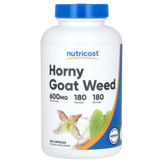 Nutricost, Horny Goat Weed , 600 mg , 180 Capsules - Medaid International