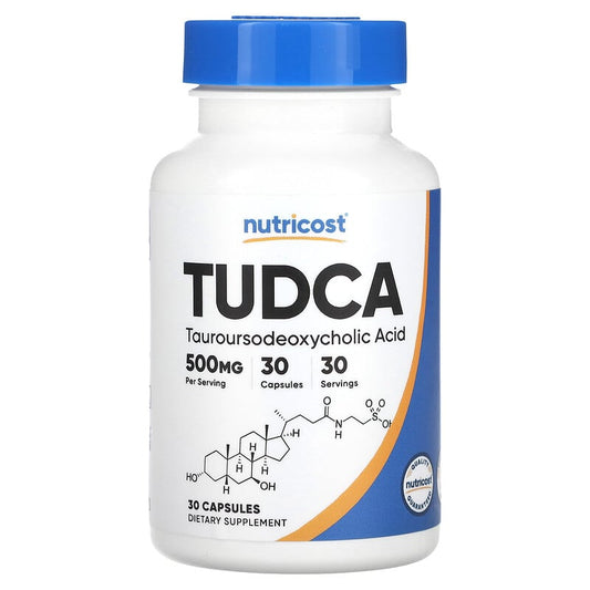 Nutricost, TUDCA, 500 mg, 30 Capsules - Medaid International