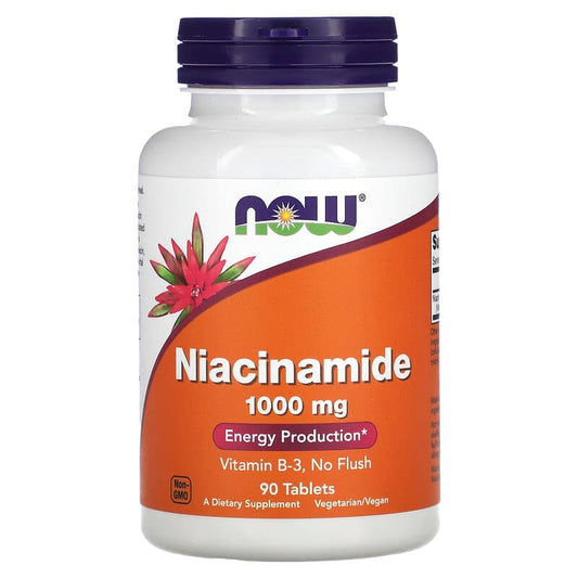NOW Foods, Niacinamide, 1,000 mg, 90 Tablets - Medaid International