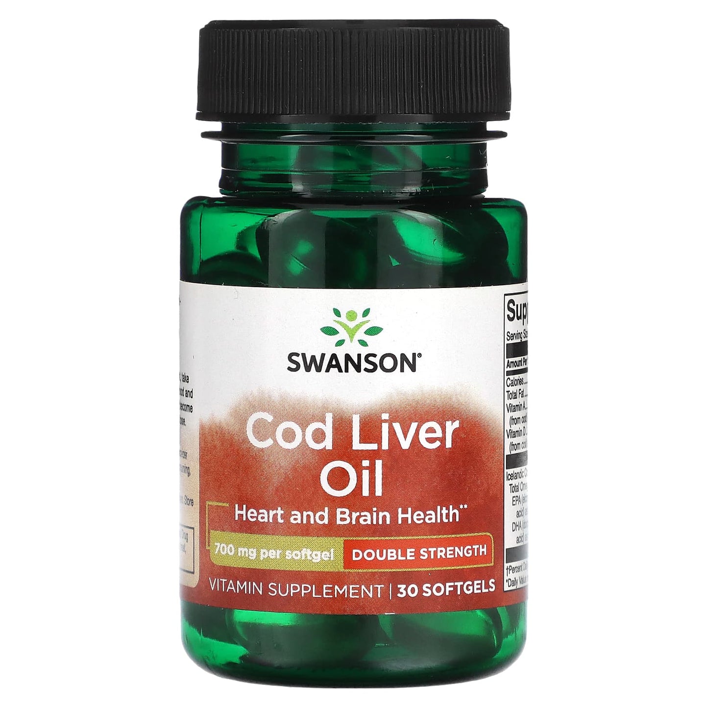 Swanson, Cod Liver Oil, Double Strength, 700 mg, 30 Softgels - Medaid International