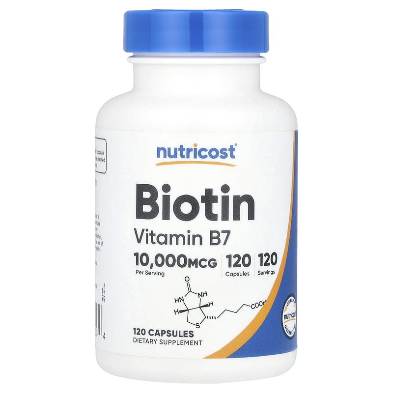Nutricost, Biotin, 10,000 mcg, 120 Capsules - Medaid International