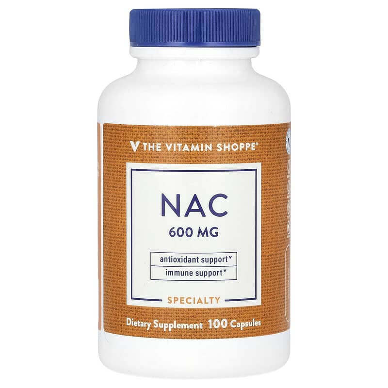 The Vitamin Shoppe, NAC, 600 mg, 100 Capsules - Medaid International