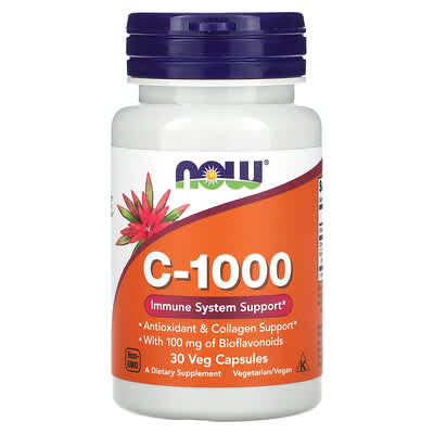NOW Foods, C-1000, 30 Veg Capsules - Medaid International