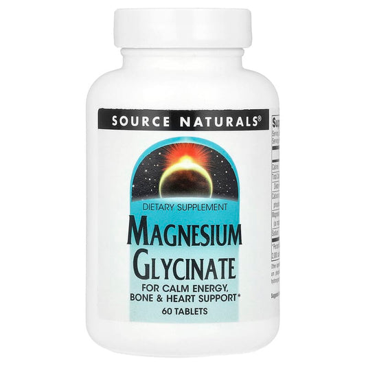 Source Naturals, Magnesium Glycinate, 60 Tablets - Medaid International