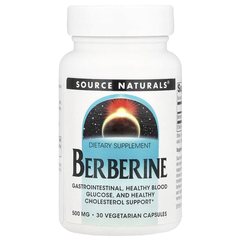 Source Naturals, Berberine, 500 mg , 30 Vegetarian Capsules - Medaid International