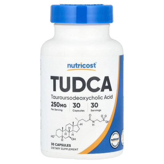 Nutricost, TUDCA, 250 mg, 30 Capsules - Medaid International