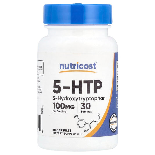 Nutricost, 5-HTP, 100 mg, 30 Capsules - Medaid International