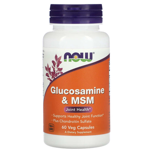 NOW Foods, Glucosamine & MSM, 60 Veg Capsules - Medaid International