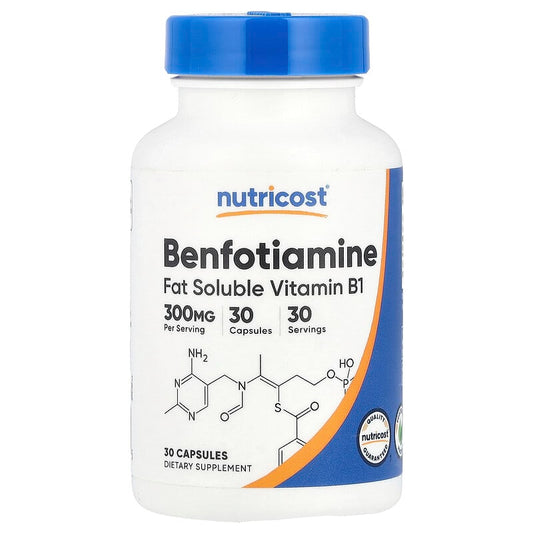 Nutricost, Benfotiamine, 300 mg, 90 Capsules - Medaid International