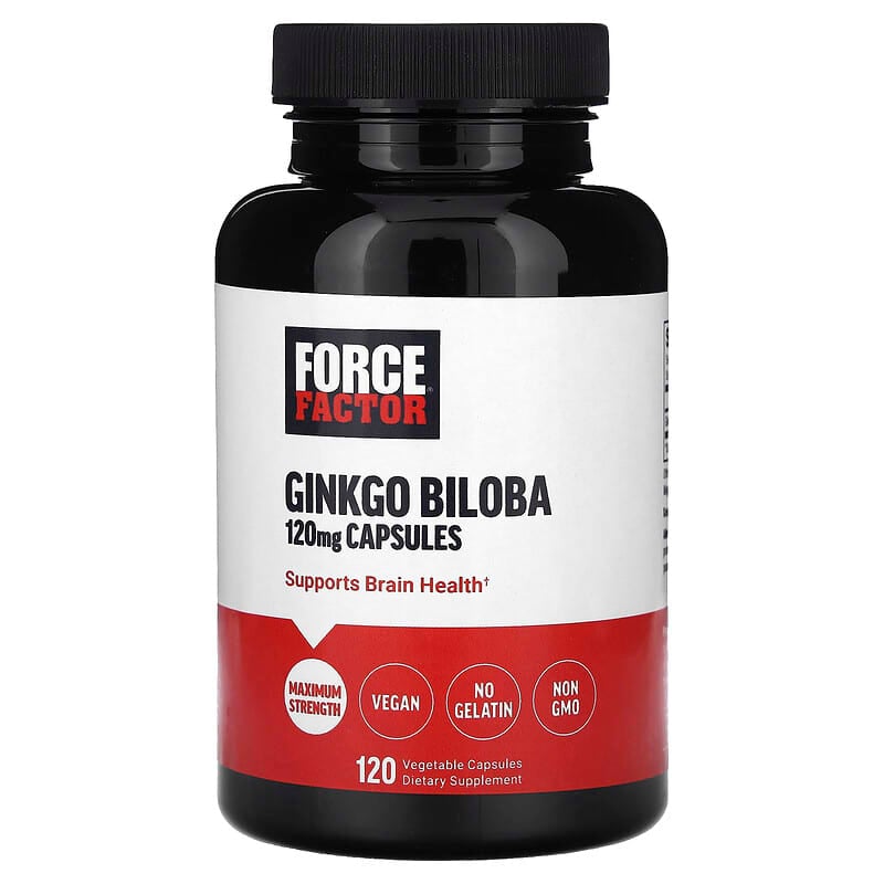 Force Factor, Ginkgo Biloba, 120 mg, 120 Vegetable Capsules - Medaid International