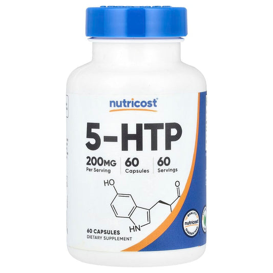 Nutricost, 5-HTP, 200 mg, 60 Capsules - Medaid International