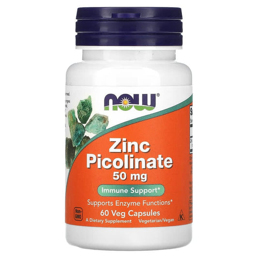 NOW Foods, Zinc Picolinate, 50 mg, 60 Veg Capsules - Medaid International