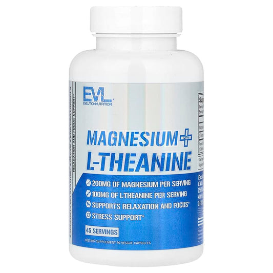 EVLution Nutrition, Magnesium Plus L-Theanine , 90 Veggie Capsules - Medaid International