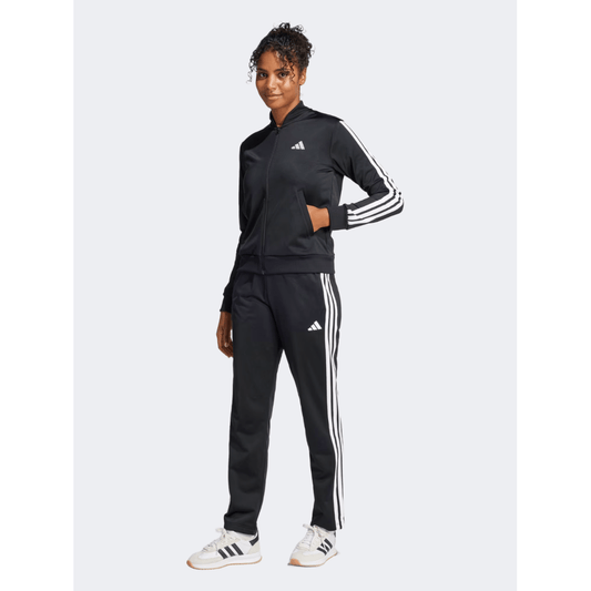 Adidas Essential 3 Stripes Women Sportswear Tracksuit Black - Medaid International