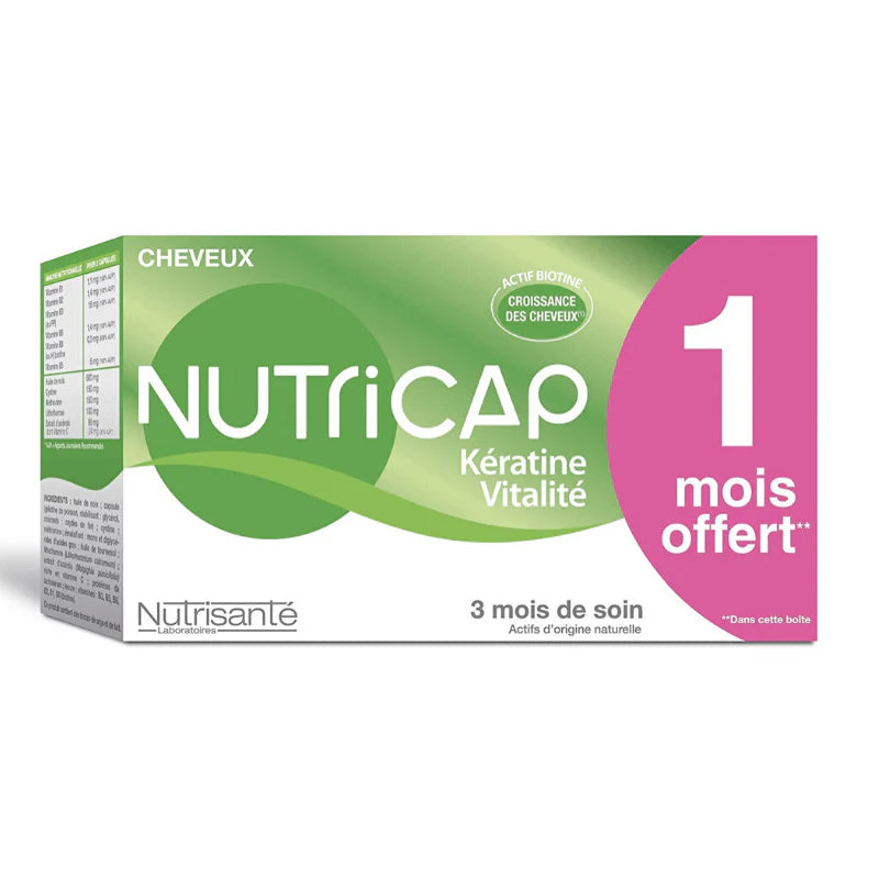 Nutricap kératine et vitalité 3 moin de soin - Medaid International