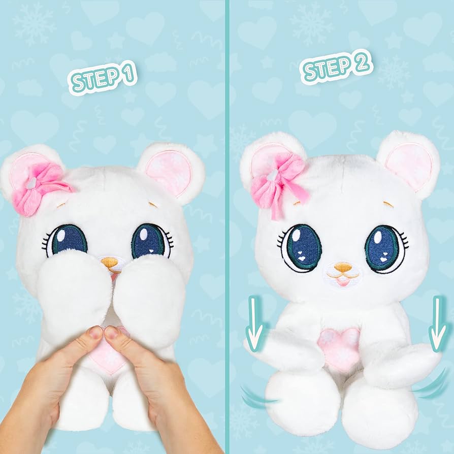 PEEKAPETS WHITE BEAR Plushie by Toypro - Medaid International