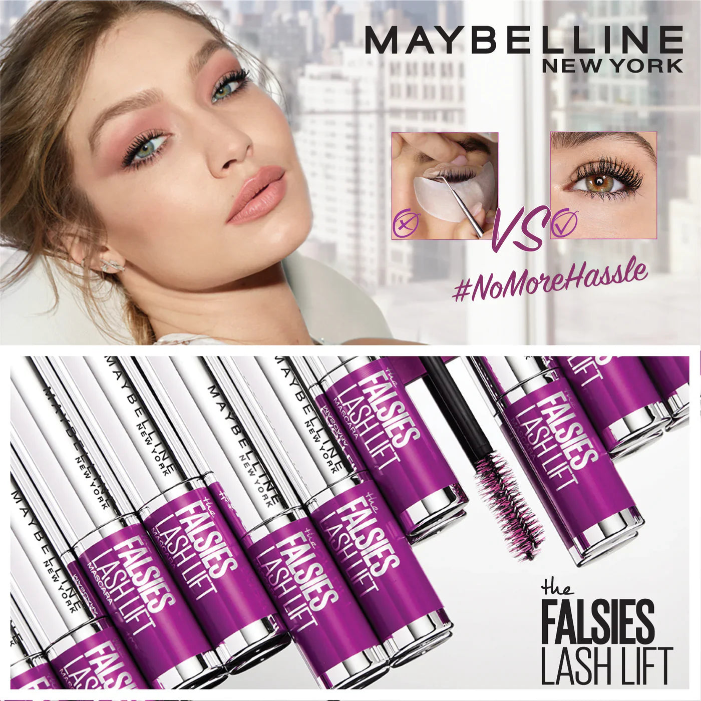 Maybelline The Falsies Lash Lift Washable Mascara Dramatic Length And Volume + False Eyelash Effect - Medaid International