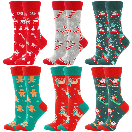 BONANGEL Christmas Socks Women, Funny Novelty Cute Xmas Holiday Crew Socks, Crazy Christmas Gifts for Women Girls - Medaid International