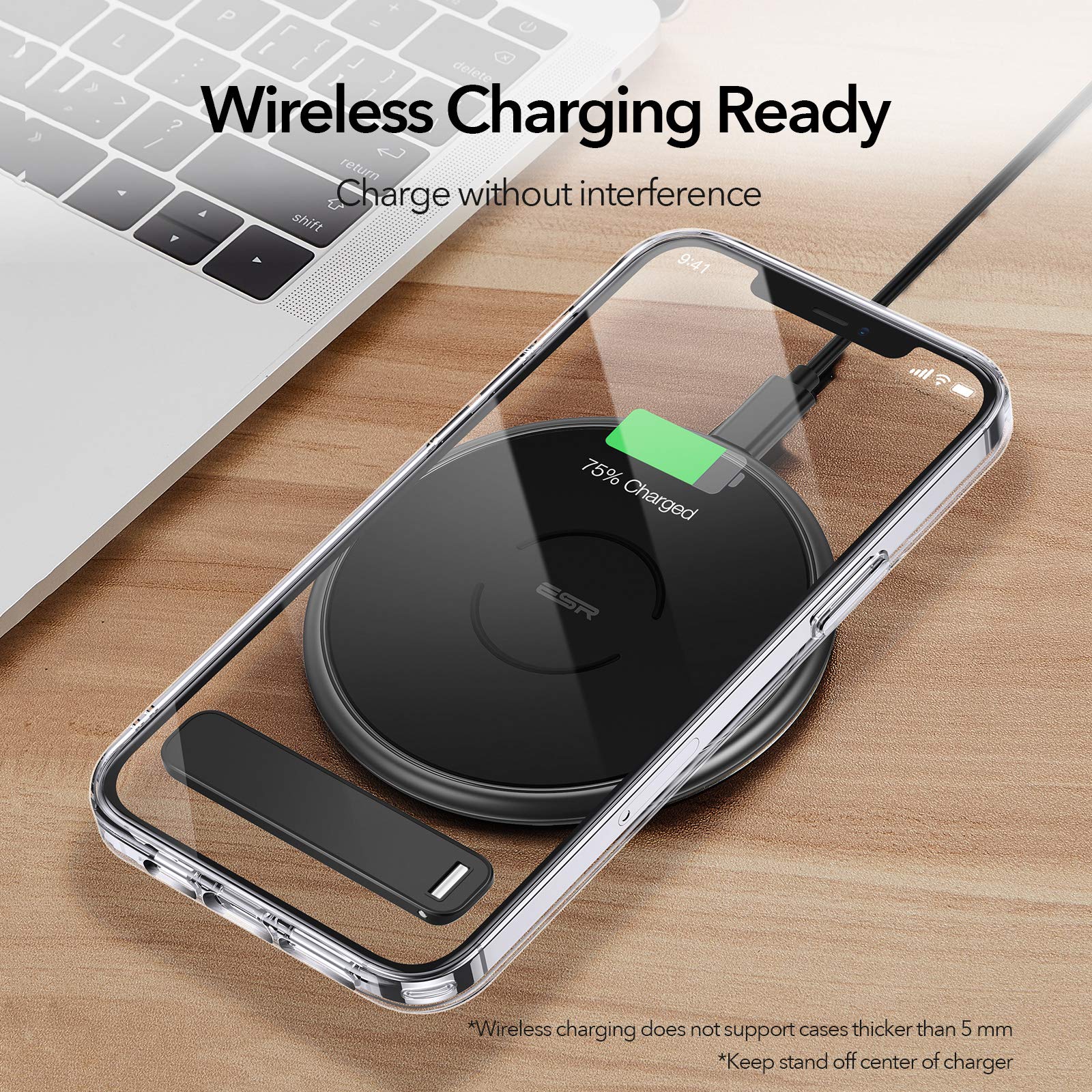 ESR Boost Phone Kickstand, Vertical and Horizontal Stand, Adjustable Angle, Compatible with iPhone Air 17 Pro Max, iPhone 16/15/14/13/12, Samsung Galaxy S25/S24/S23 Series, Google, Black - Medaid International