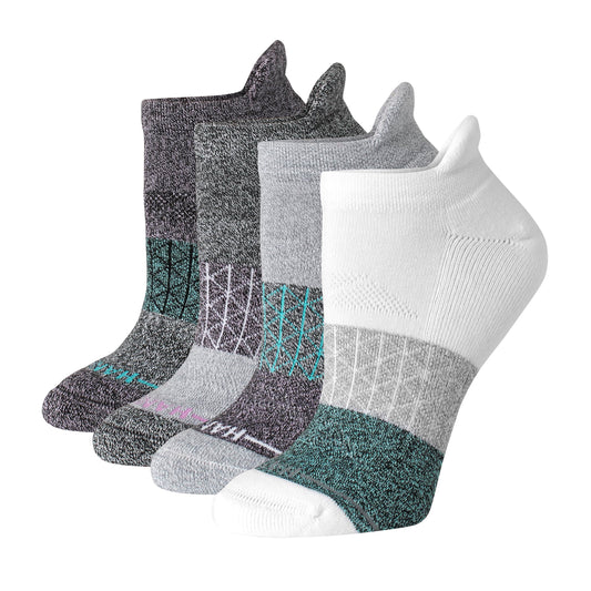 Hanes Women's Cushioned No Show Tab Socks, Absolute Active No Show Socks, Extended Sizes, 4-Pairs - Medaid International