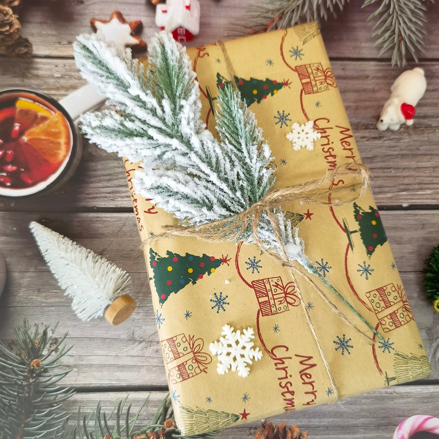 14 Pcs 10Inch Artificial Flocking Pine Picks Snow Forest Artificial Pine Needles Branches Christmas Fake Greenery Tree Branches DIY Leaves for Christmas Wreaths Garden Party Holiday Decor (14, White) - Medaid International