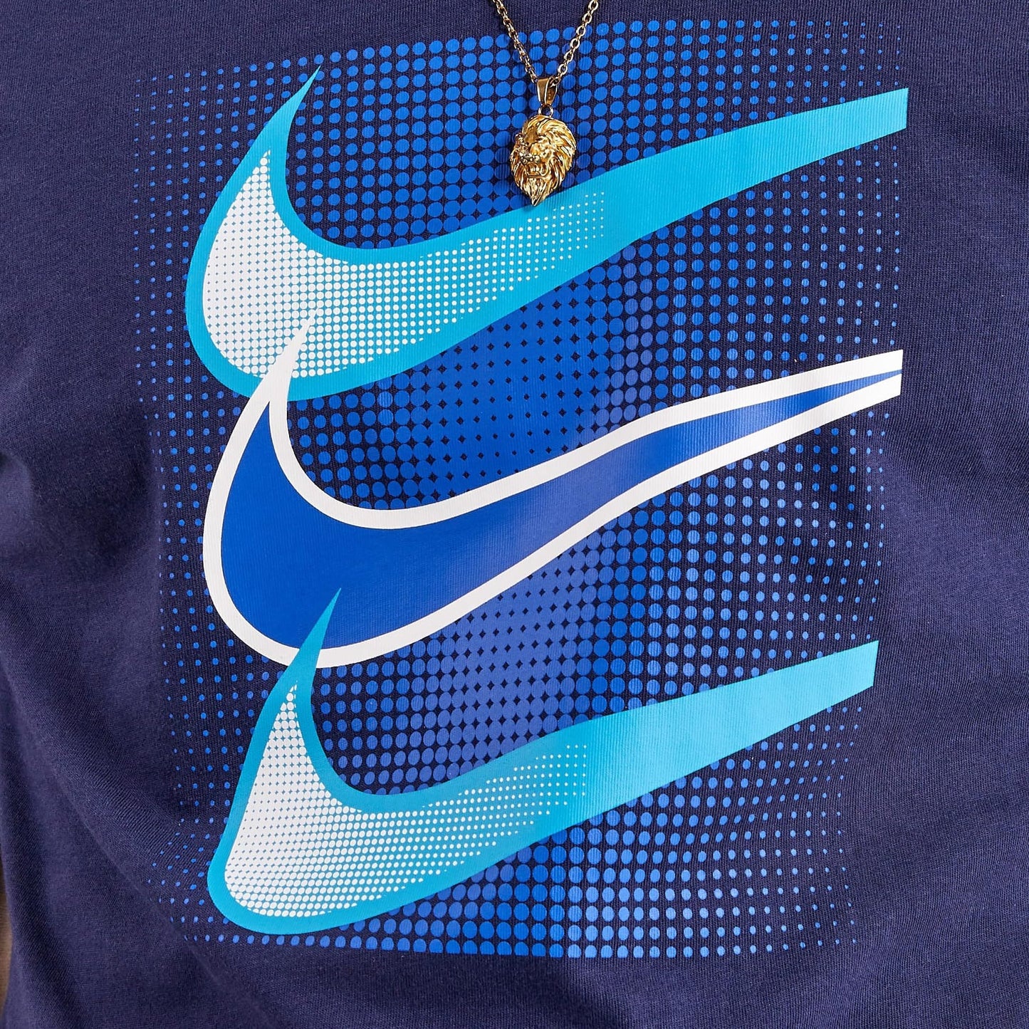Nike Men's Swoosh TEE (Midnight Navy, DZ5173-455) Size Large - Medaid International