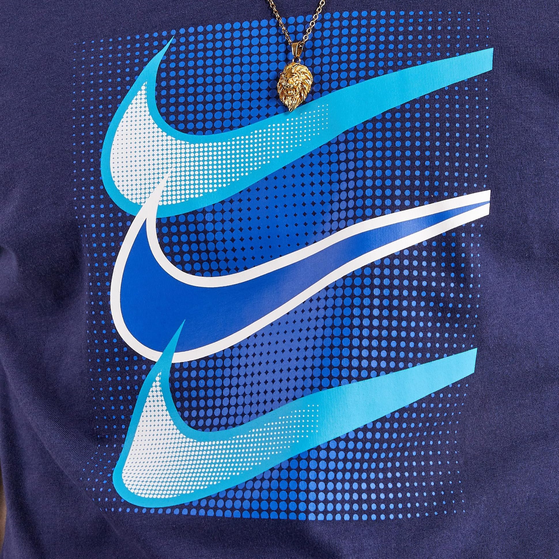 Nike Men's Swoosh TEE (Midnight Navy, DZ5173-455) Size Large - Medaid International