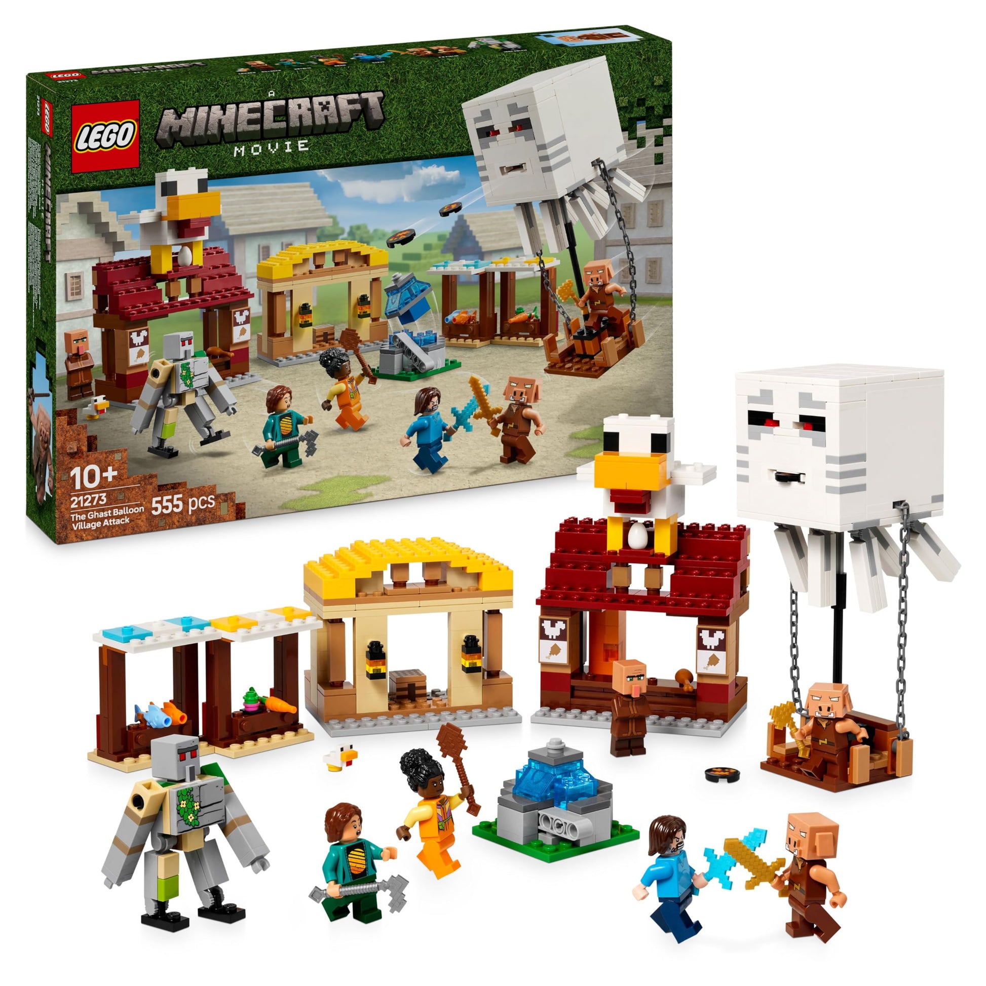 LEGO Minecraft 21273 Gust Village Assault Toy, Birthday Gift, Blocks, Boys, Girls, Children, 10, 11, 12 Years, Elementary School Students, Micra, Minecraft Game, Toy - Medaid International